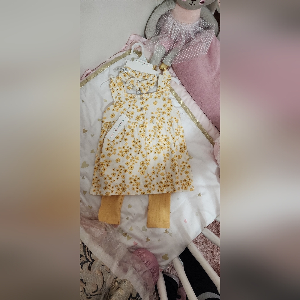 Willow + Whimsy by bon bebe Baby Girl 3 Piece Set Size 24 months